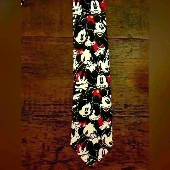 Vintage Mickey Mouse Mickey Inc Facial Expression Neck Tie - Picture 1 of 4